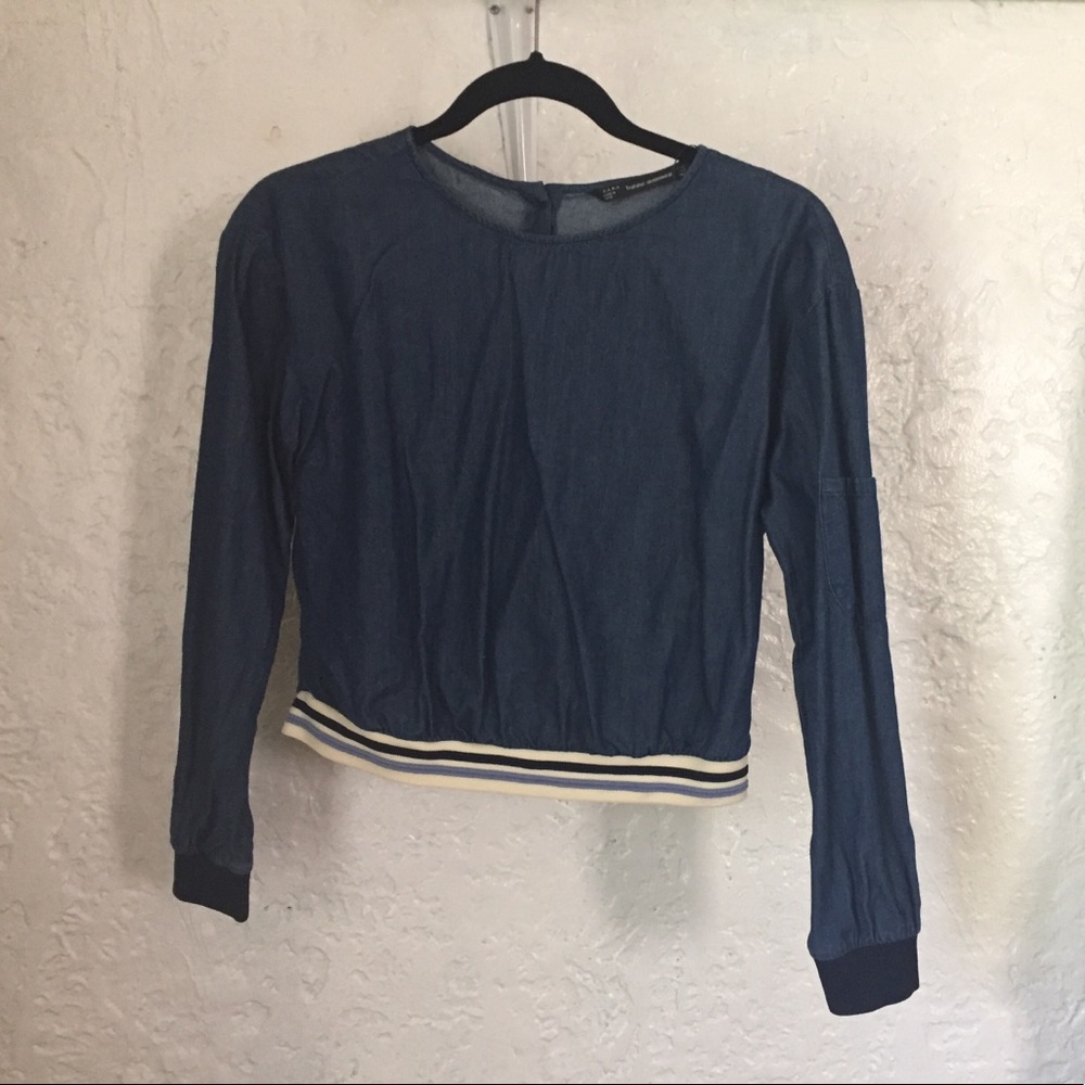 Denim crop top